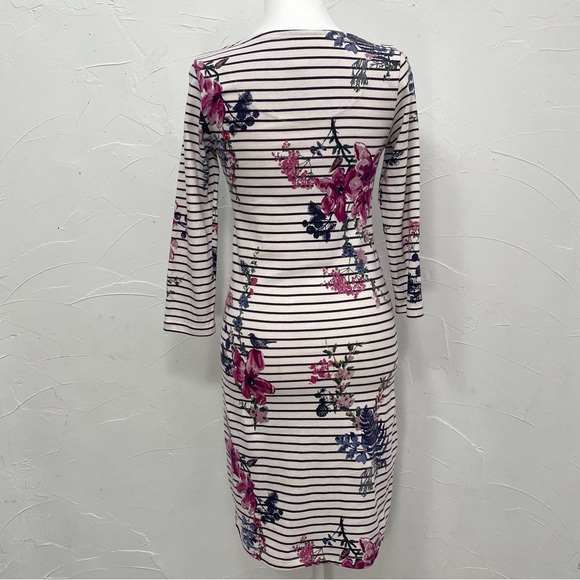 Joules Riviera Harvest Floral Plum Stripe Dress - Picture 7 of 16
